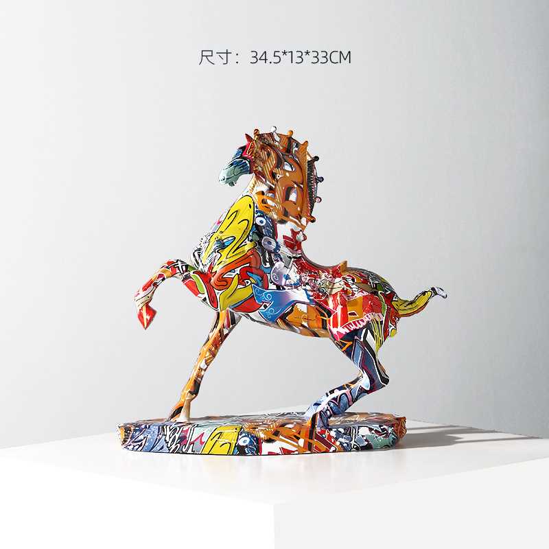 正品创意轻奢马摆件样板房艺术装饰品现代客厅玄关酒柜办公室摆设怎么看?