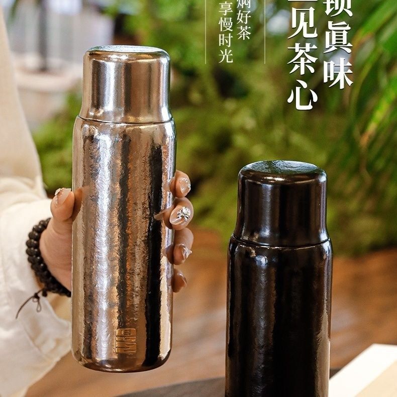 轻奢纯钛磁吸保温杯高颜值内外纯钛商务礼品刻字焖茶杯旅行钛杯