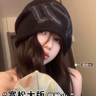 休闲百搭包头帽子 2025新款 韩系卷边显脸小堆堆帽薄款 针织冷帽女款