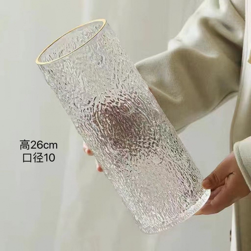 大口径花瓶玻璃高档ins风透明