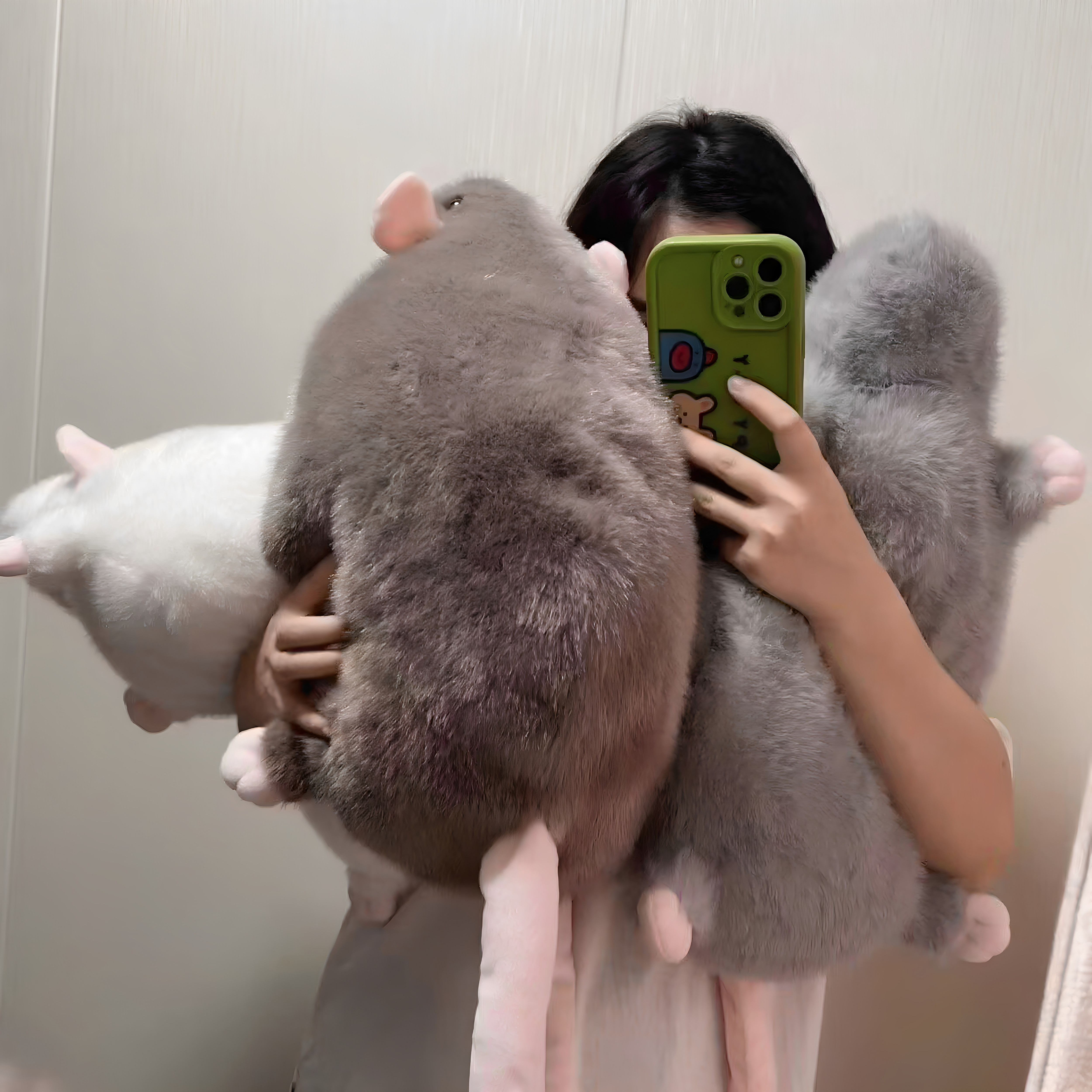 可爱花枝鼠仿真网红同款毛绒玩偶