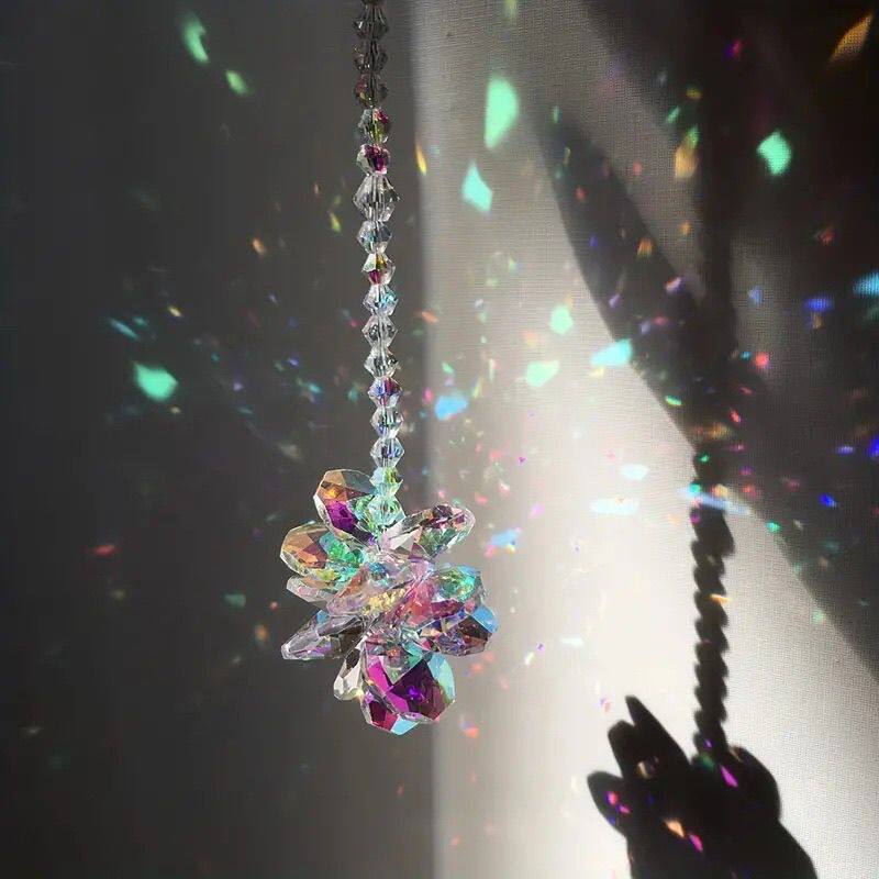 ins风光影梦幻水晶风铃挂件