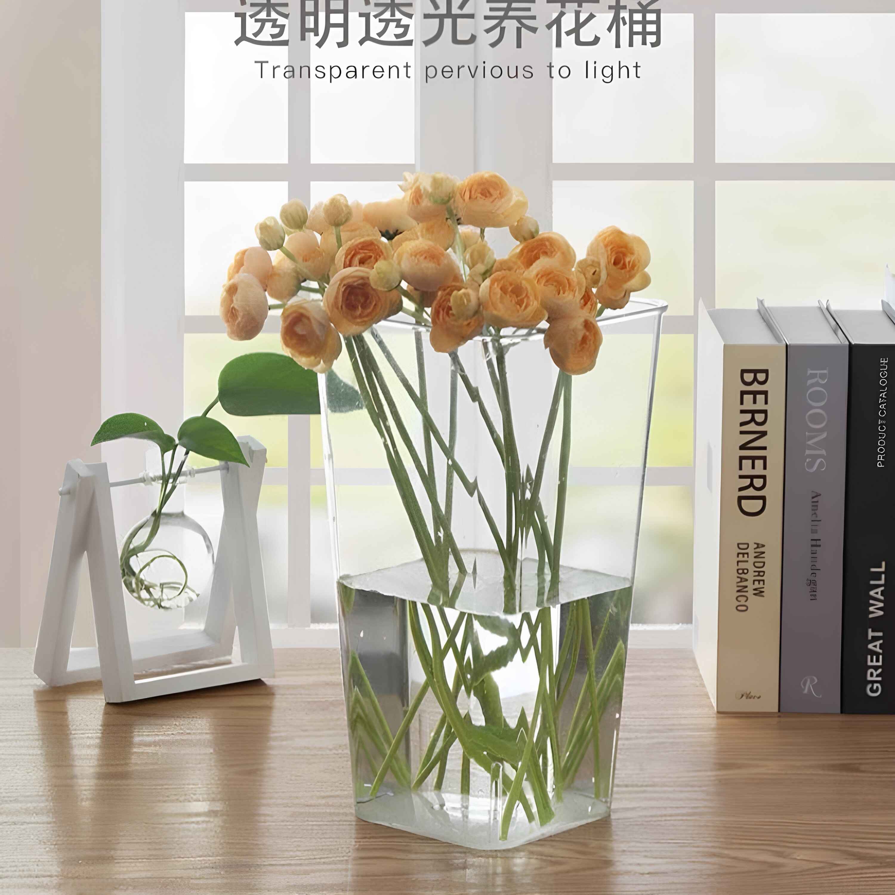 透明亚克力花桶醒花装泡鲜花花