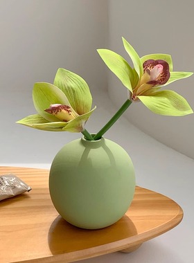 网红轻奢ins风仿真花假花陶瓷花瓶客厅桌面简约高颜值装饰品摆件