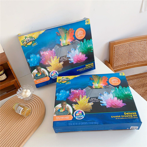 清仓处理外贸原单DIY制作生长水晶体种植亲子小实验宝石玩具 大盒