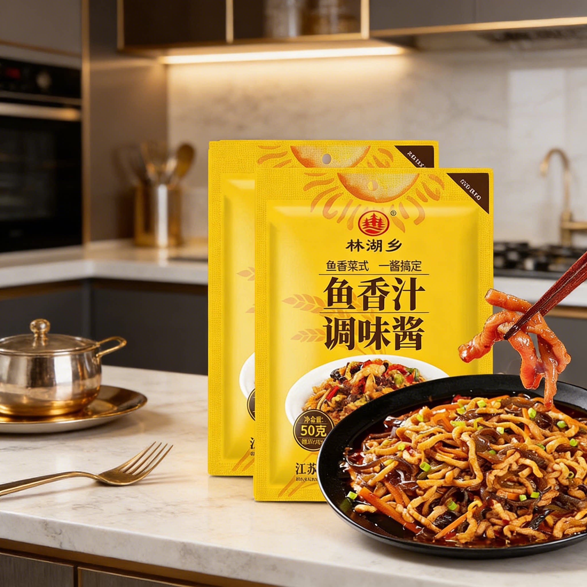 鱼香肉丝专用调味料家用鱼香汁调味酱鱼香茄子豆腐烹饪酱料包50g