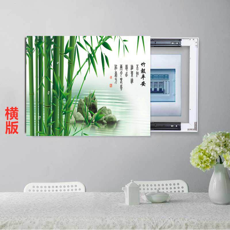 电表箱装饰画可推拉遮挡画网路线盒空开箱电闸盒挂画壁画无框画定