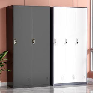 二门员工更衣柜宿舍收纳柜办公室挂衣换衣橱美容院健身房铁皮衣柜