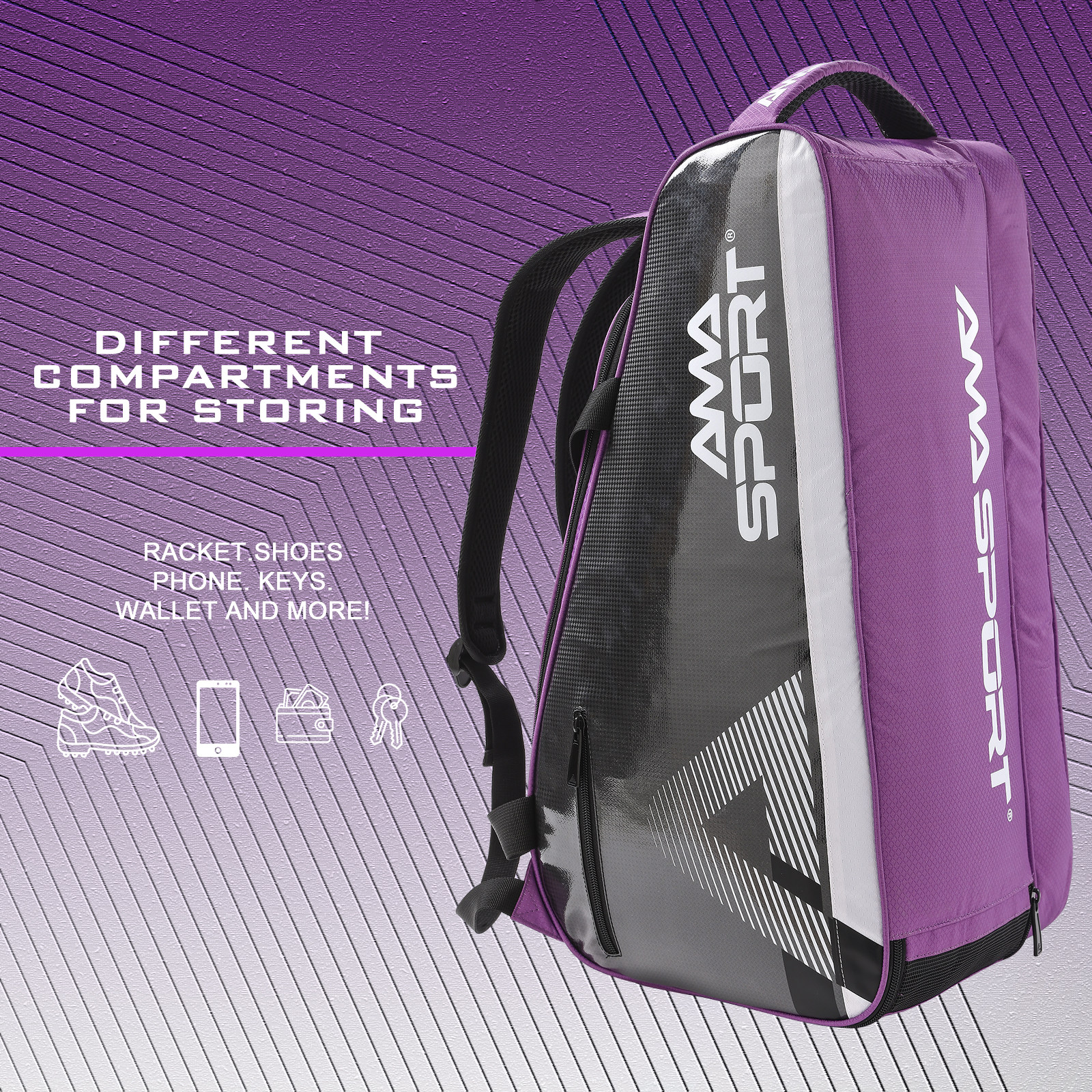 板式网球双肩包沙滩网球手提包