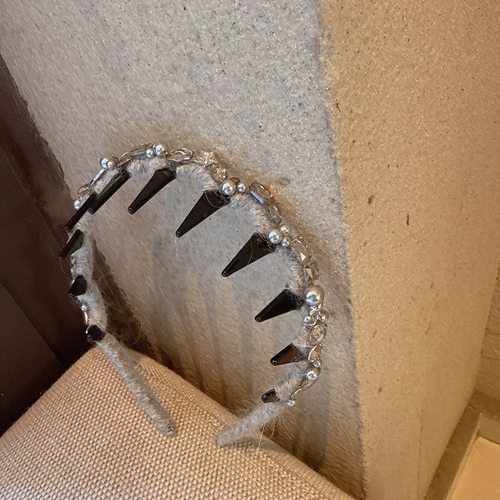 秋冬毛线重工水钻发箍