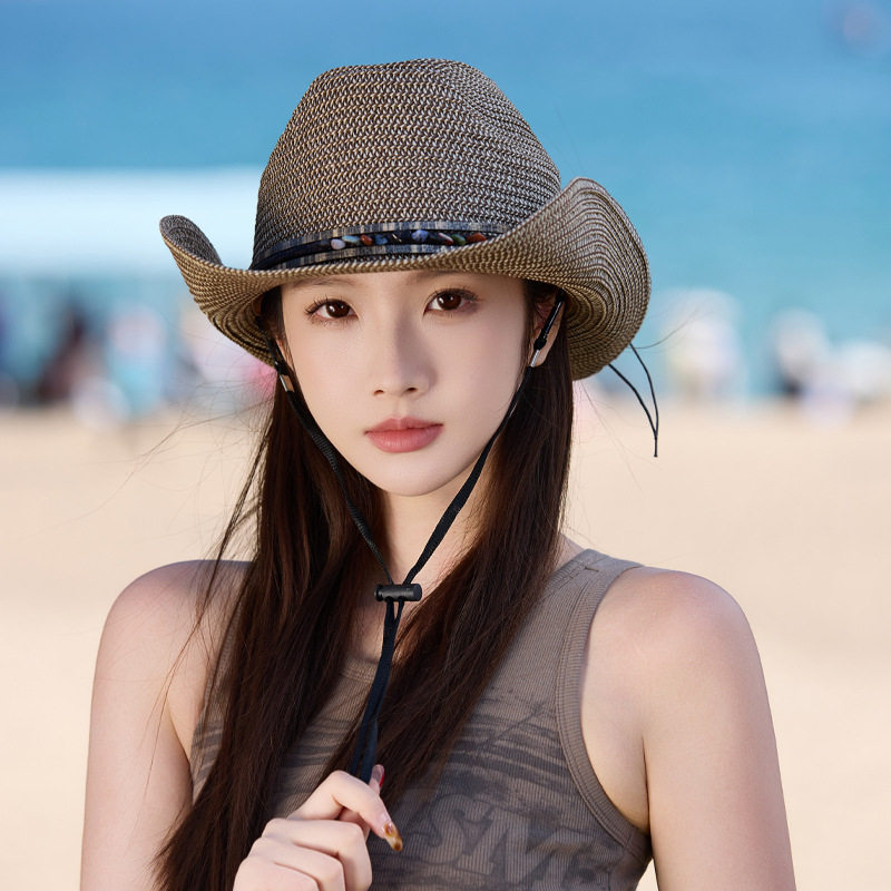 波西米亚风可塑形帽子女夏季海边