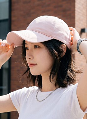 高品质棉光板纯色百搭棒球帽男女