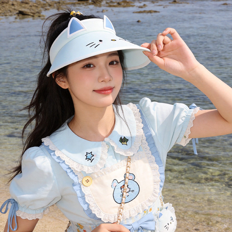 2026夏季发箍式猫耳朵帽子女可爱