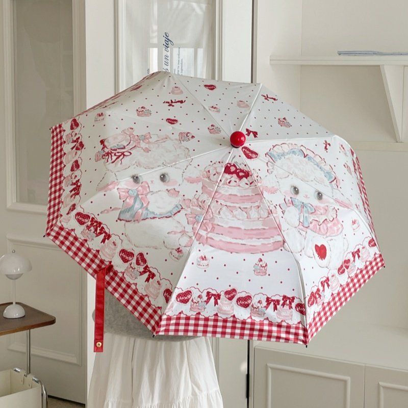 蛋糕小羊晴雨伞自动可爱防晒伞防紫外线太阳伞黑胶遮阳伞高颜值女,居家日用,伞,淘宝优惠券,粉丝福利购,淘宝优惠卷