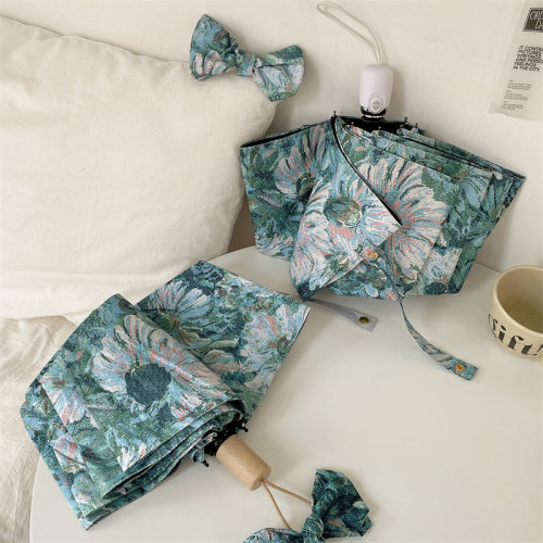 高雅油画伞防晒防紫外线晴雨伞女