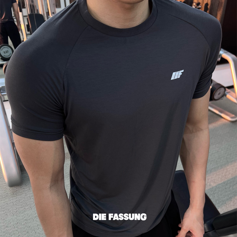 DieFassungDF运动系列莱卡面料短袖紧身衣健身训练透气亲肤上衣