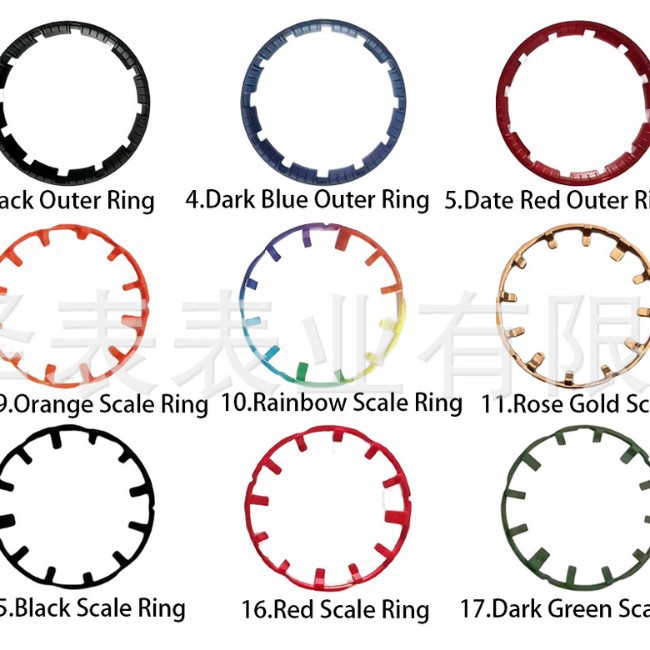 农家橡树适配GA2100/2110手表刻度圈外圈潮流DIY彩色改装配件表盘