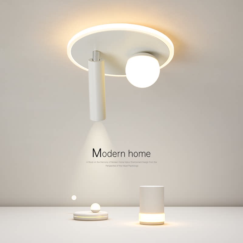 灯量小卧室灯led吸顶灯现代简约圆形客厅灯衣帽间过道灯阳台灯具