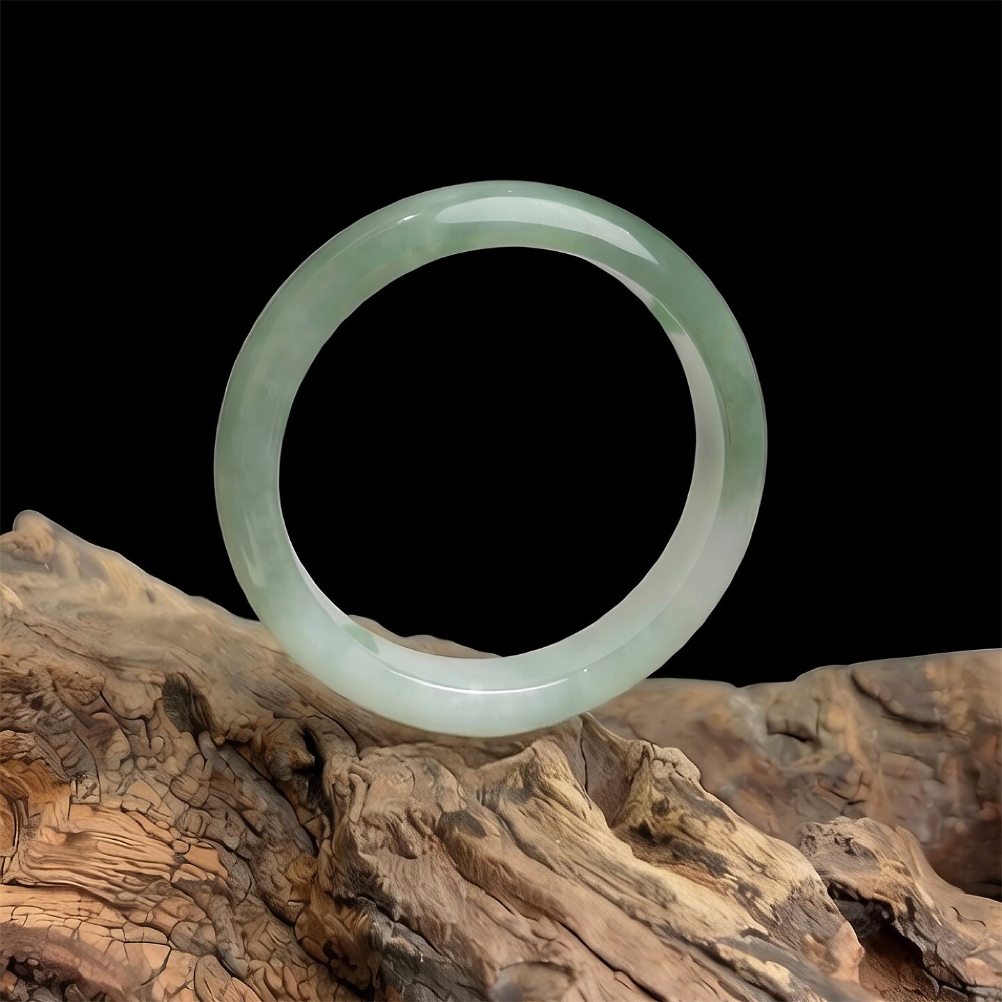 七彩云南缅甸A货天然翡翠糯化蓝水油青翡翠手镯一物一证支持复检