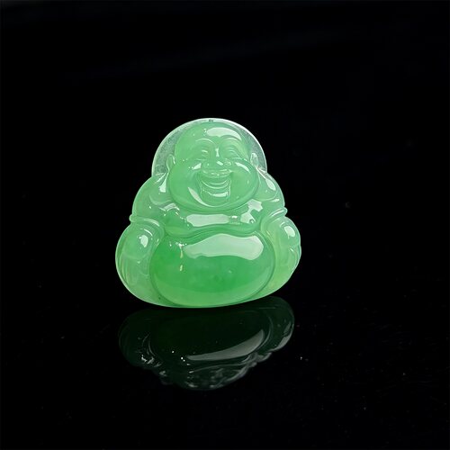 七彩云南缅甸A货天然翡翠辣绿翡翠佛公挂件吊坠一物一证支持复检