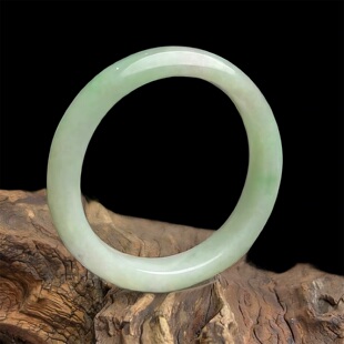 【年货节】七彩云南缅甸A货天然翡翠糯冰种飘辣阳绿翡翠手镯