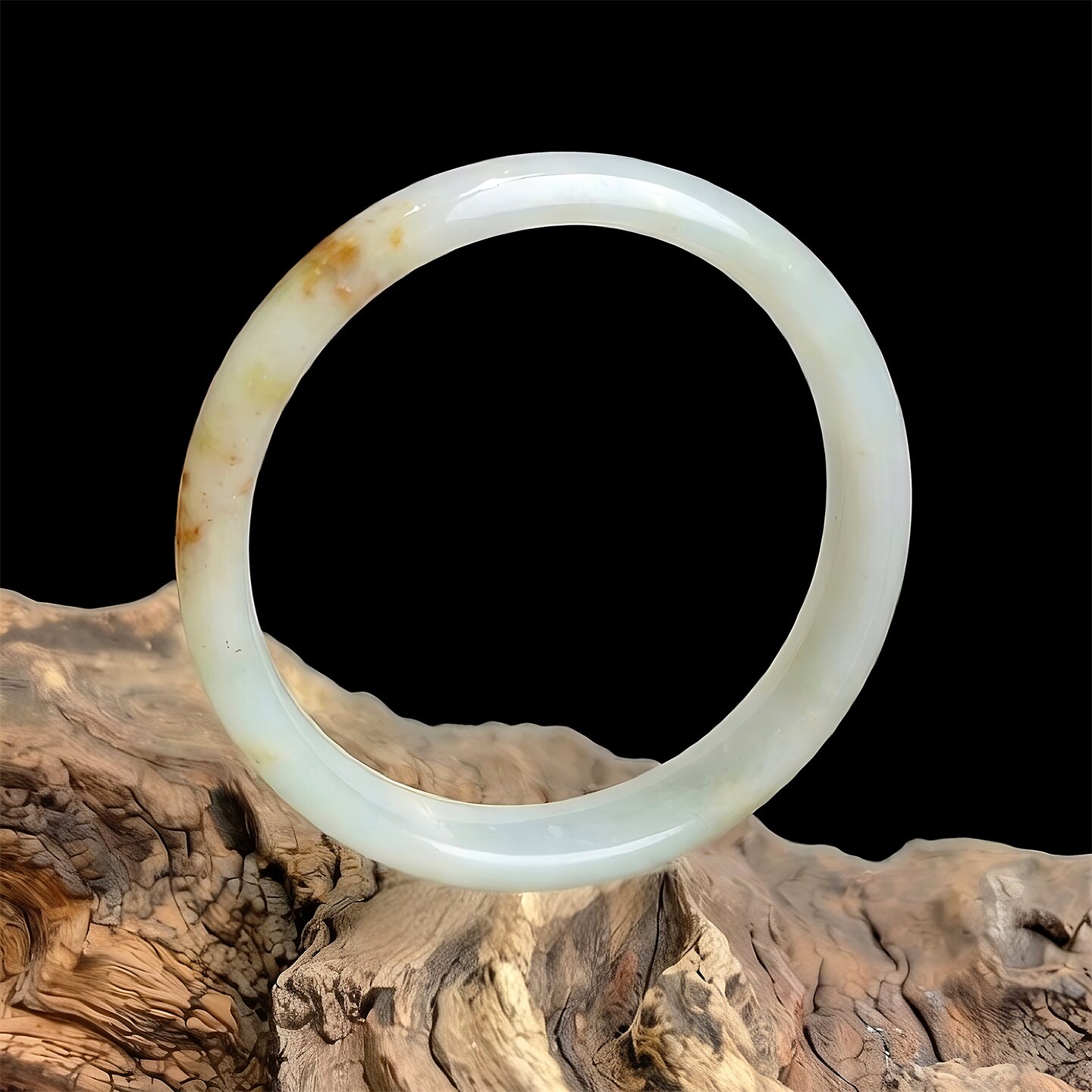 七彩云南缅甸A货天然翡翠糯冰种飘红翡翡翠手镯一物一证支持复检