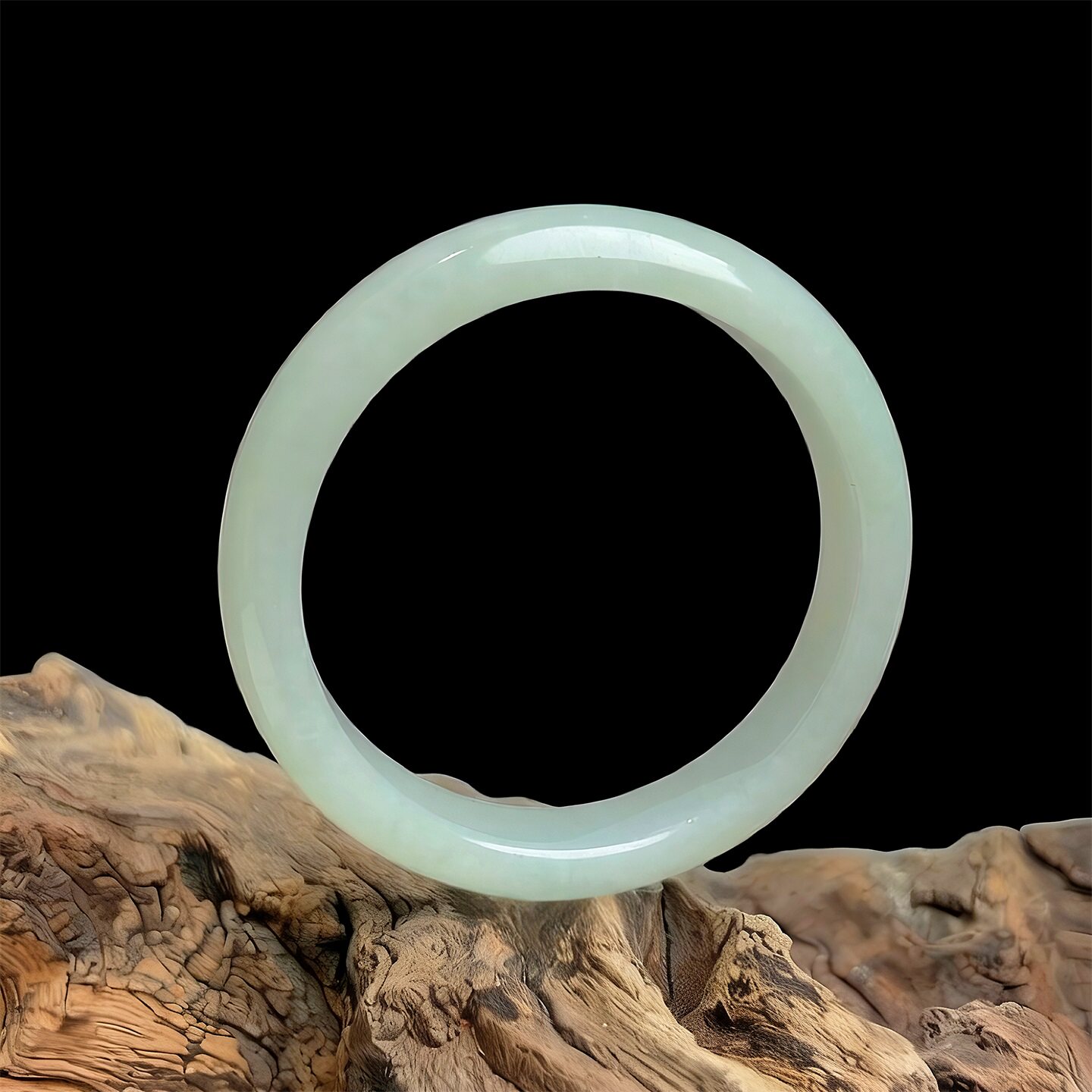 七彩云南缅甸A货天然翡翠糯冰种浅水绿翡翠手镯一物一证支持复检