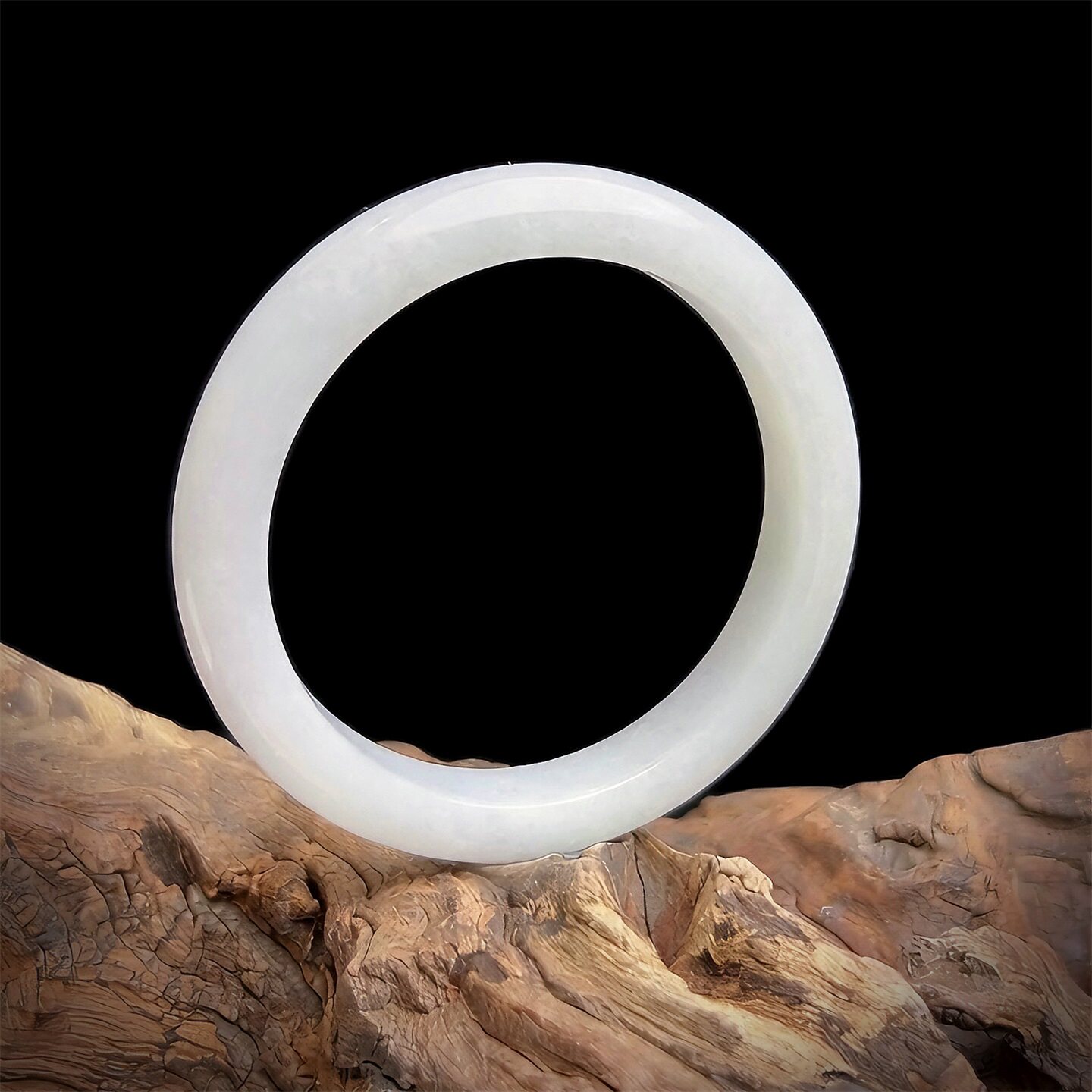 【年货节】七彩云南缅甸A货天然翡翠糯冰种白月光翡翠手镯