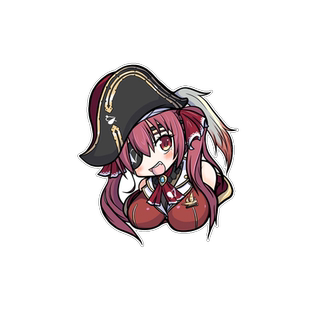 Hololive二次元车贴宝钟玛琳摩托车反光贴车门贴纸侧门加油盖贴