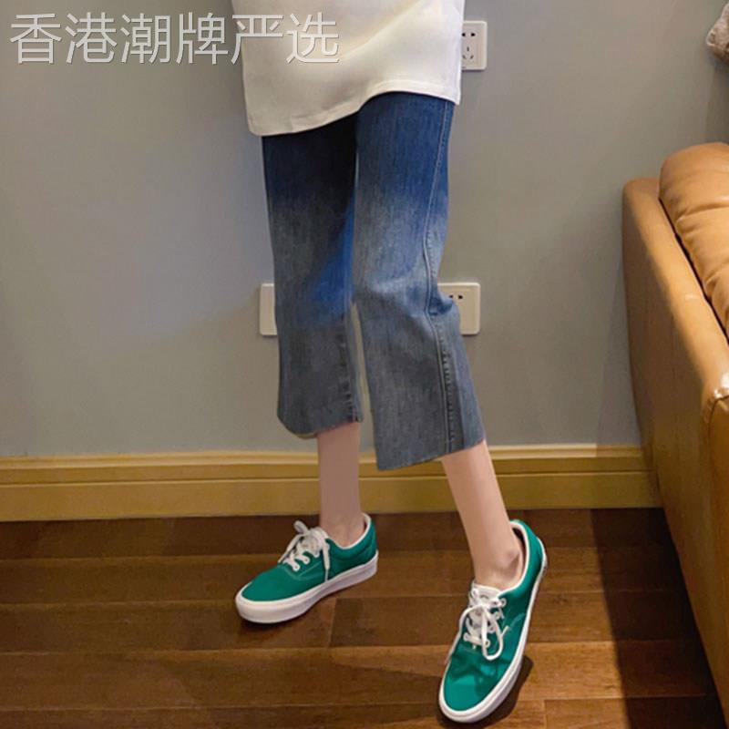 天丝牛仔裤女春秋薄款2025年新款高腰直筒大码小个子七分阔腿裤子
