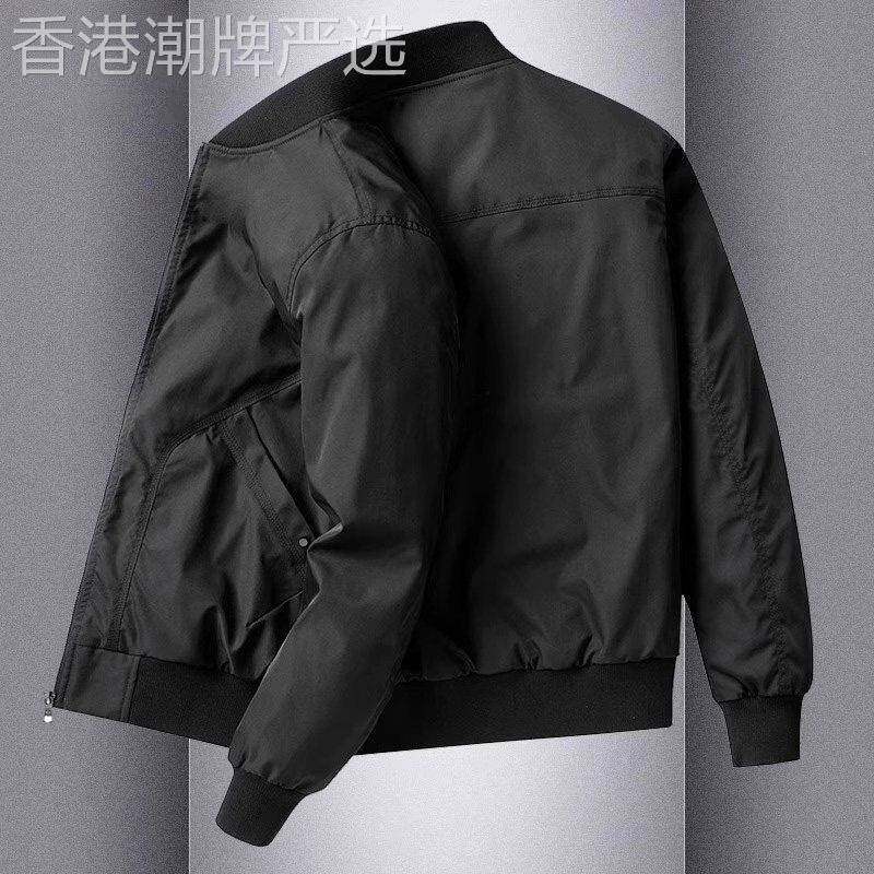 高端纯色飞行员夹克外套男士2026年新款春秋季美式机车棒球服男款
