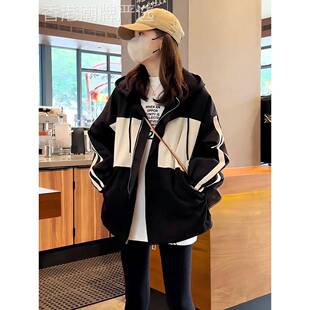 潮牌连帽冲锋衣外套女2025秋冬季新款小个子高级二棉夹棉衣棒球服