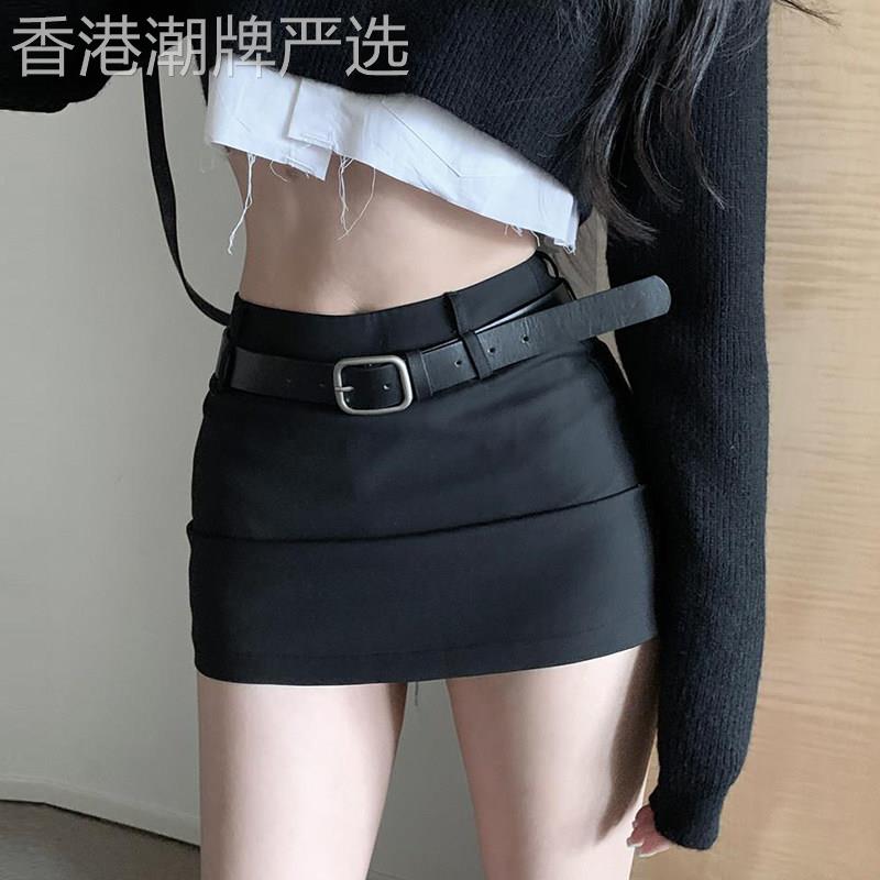 高端短款半身裙女2025秋季新款高腰性感辣妹弹力紧身一步包臀裙子