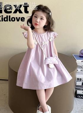 NEXT KIDLOVE女童夏季无袖连衣裙女宝宝2025新款公主裙子夏装甜美