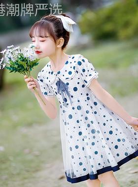 英国Next Road女童连衣裙2025年夏季新款洋气网红儿童韩版公主裙