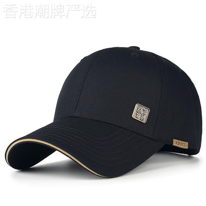 MK硬顶宽簷鸭舌帽男中国风夏季户外大头围高端棒球帽男士遮阳帽潮