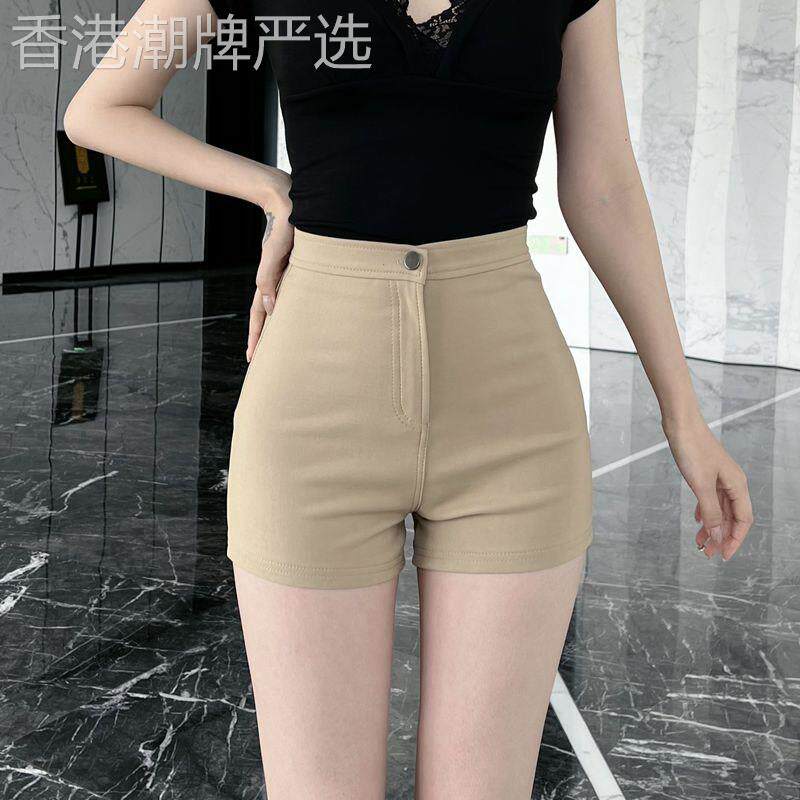 西装短裤女夏季薄款2026新款外穿高腰显瘦小个子紧身弹力包臀热裤