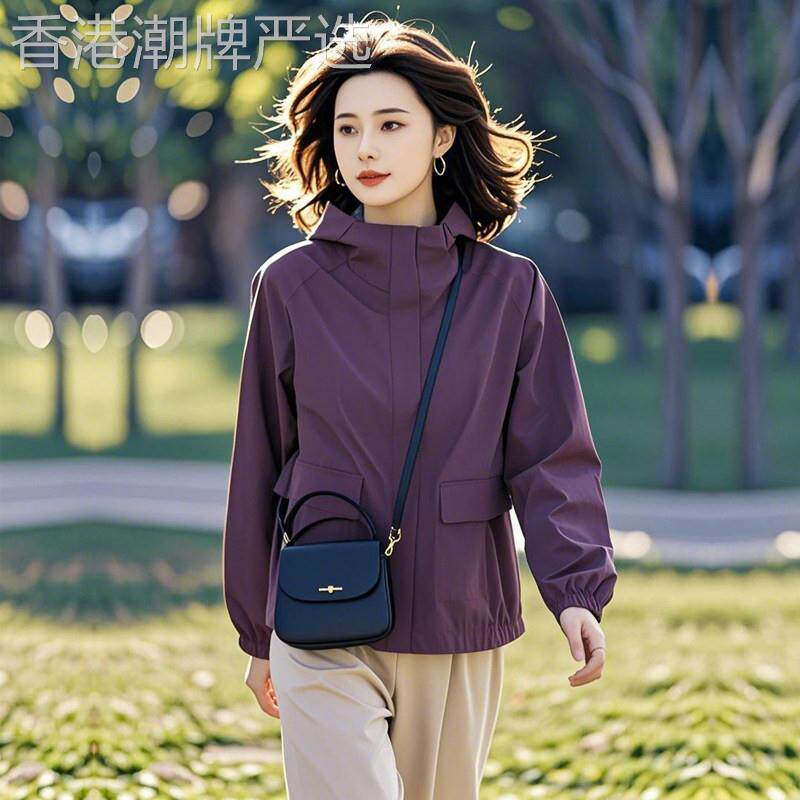 潮牌时尚减龄漂亮洋气女士2026年春秋新款休闲百搭外套大码妈妈装