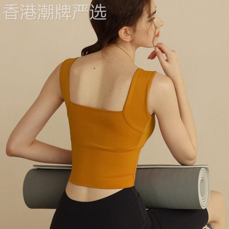韩国防震带胸垫运动健身外穿内衣女士跑步训练美背瑜伽服背心文胸