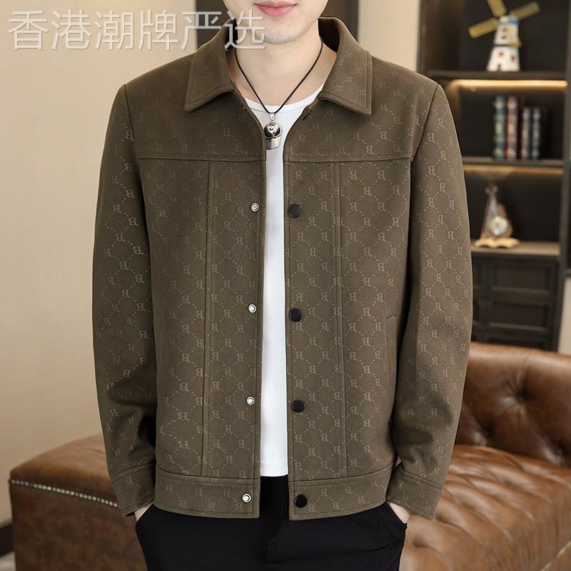 MK潮牌印花夹克男春秋季新款高端潮流帅气宽松休闲青年男士外套潮