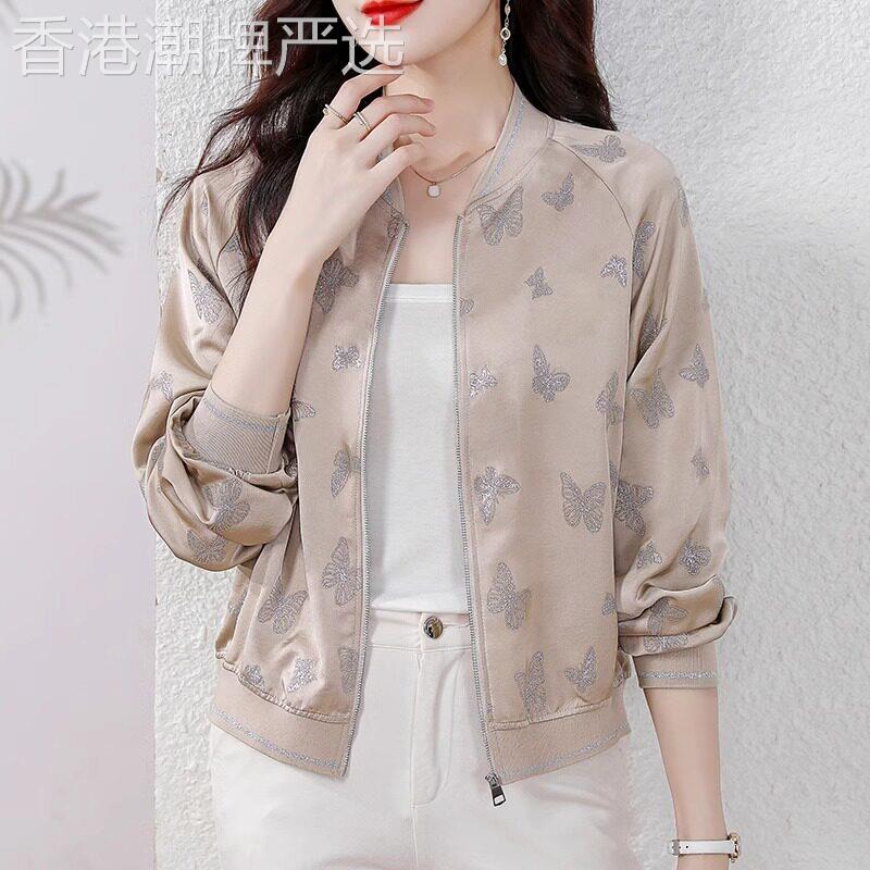 提花棒球服短款外套女春夏2026年新款立领时尚休闲开衫女减龄夹克