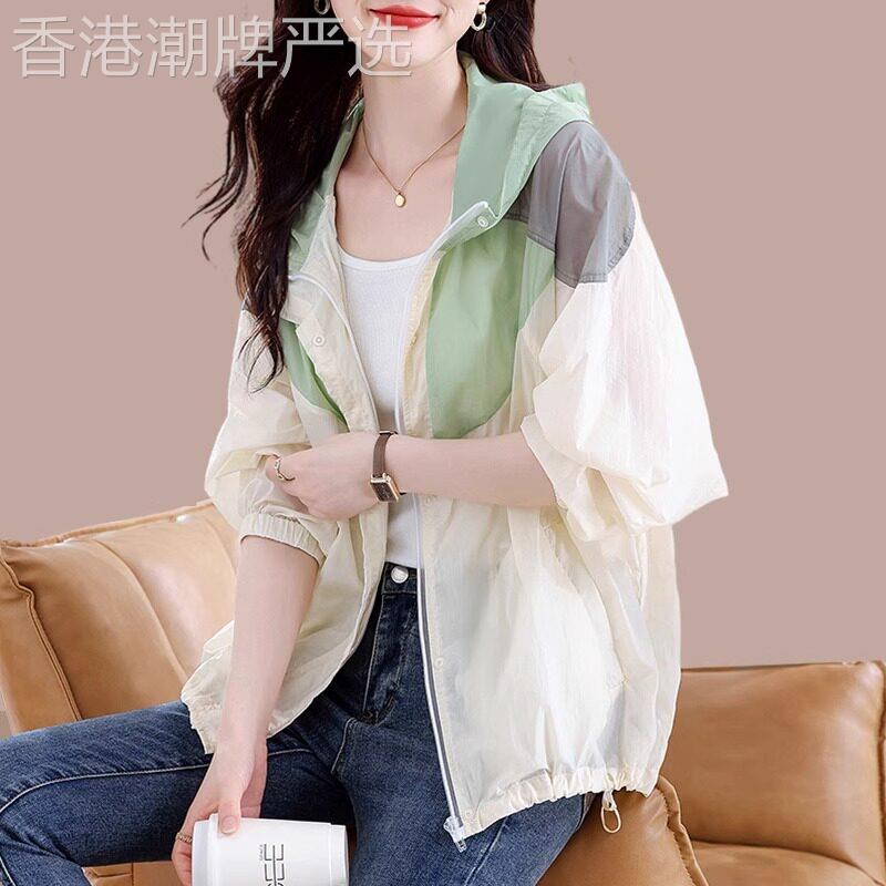防晒衣服女士夏季薄款连帽外套2026新款冰丝大码防紫外线长袖上衣