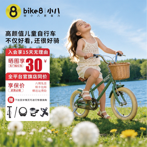 bikeeight女孩3一8岁复古自行车