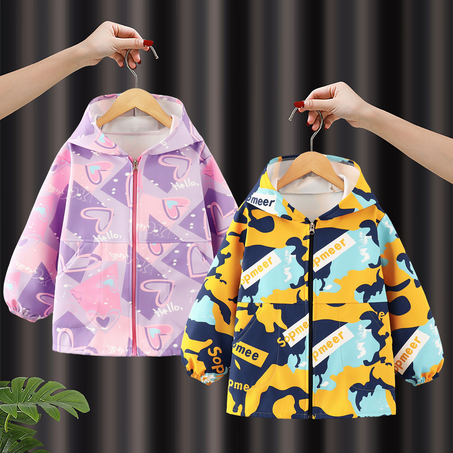 宝宝罩衣长袖女童羽绒服护衣防脏