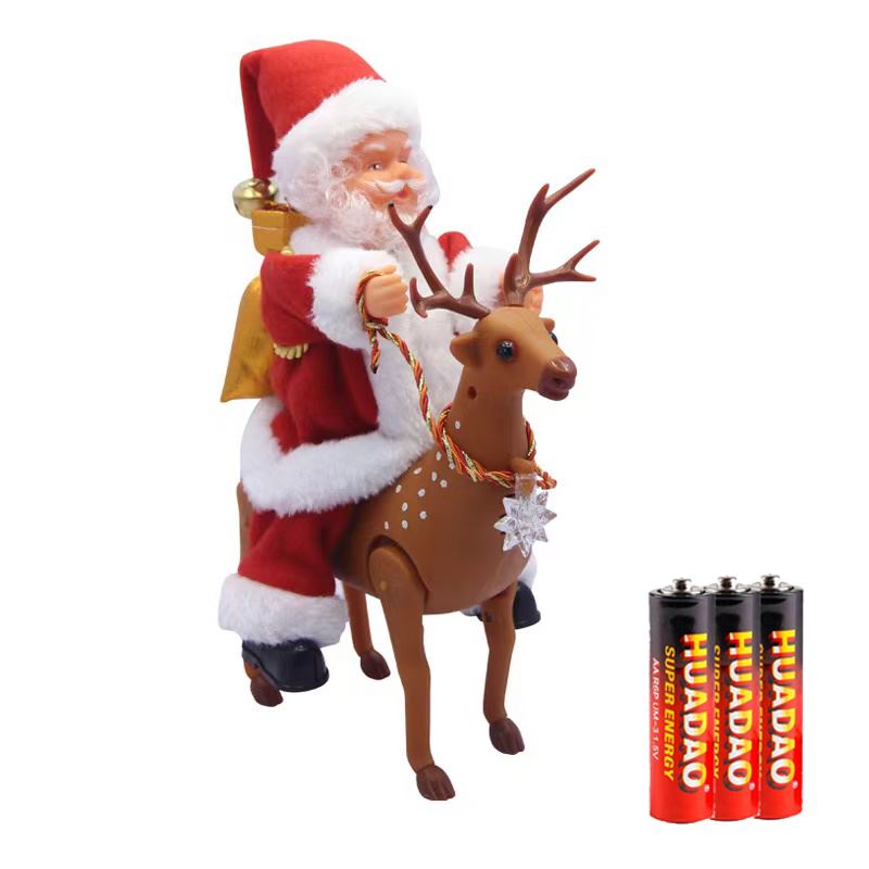 2025电动会爬绳圣诞老人爬珠爬梯儿童玩具装饰品双梯圣诞节礼物