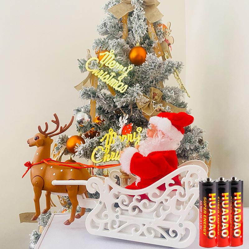 2025新款电动会爬绳圣诞老人爬珠爬双梯儿童玩具装饰品圣诞节礼物