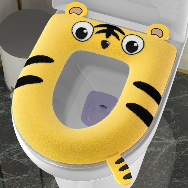 马桶坐垫冬季坐便套垫圈子家用四季通用防水网红马桶圈可爱拉链款