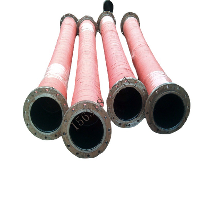 工厂螺纹钢丝缠绕法兰骨架橡胶管 煤灰输送耐温胶管 耐磨煤粉胶u.