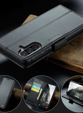 适用三星A56手机壳翻盖皮套Galaxy a56保护套5G全包防摔SM-A566B皮套A36硅胶软壳带插卡包商务壳支架外套