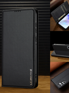 适用三星A56手机壳磁吸翻盖皮套galaxyA36全包防摔5G壳a17软内壳A55男女A34插卡钱夹新款A15支架壳A52商务套